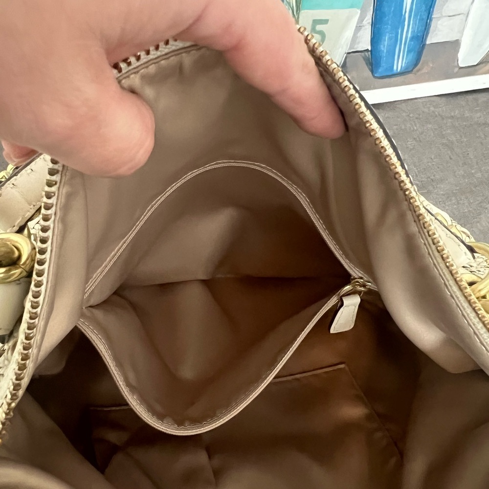 Coach Cream Woven Handbag - Picture 12 of 16